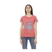 Casual T-shirt met ronde hals Trussardi , Pink , Dames