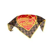 Pre-owned Silk scarves Louis Vuitton Vintage , Brown , Heren