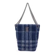 Pre-owned Leather shoulder-bags Burberry Vintage , Blue , Dames