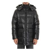 Glanzende Christian Coat met Afneembare Capuchon Save The Duck , Black...