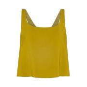 Stretch Crepe Trapezio Top Forte Forte , Green , Dames