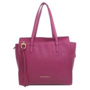 Pre-owned Leather shoulder-bags Salvatore Ferragamo Pre-owned , Purple...