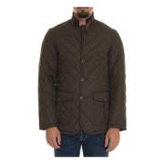 Gewatteerde Lutz Jas met Magneetsluiting Barbour , Green , Heren