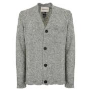 Alpaca Wol V-Hals Cardigan Sweater Amaránto , Gray , Heren