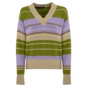 Gestreepte Alpaca Katoen Trui Max Mara Weekend , Multicolor , Dames