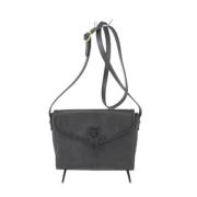 Pre-owned Leather shoulder-bags Burberry Vintage , Black , Dames