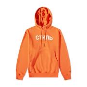 Ctnmb Logo Hoodie Orange/White Sweatshirt Heron Preston , Orange , Her...