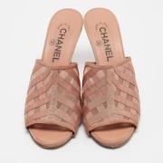 Pre-owned Fabric mules Chanel Vintage , Pink , Dames