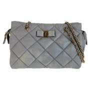 Pre-owned Leather shoulder-bags Salvatore Ferragamo Pre-owned , Gray ,...