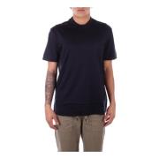 Blauw Logo Front T-shirt Emporio Armani , Blue , Heren