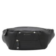 Pre-owned Leather crossbody-bags Bvlgari Vintage , Black , Dames