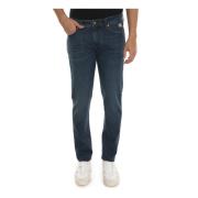 Denim Jeans met Contrasterende Stiksels Roy Roger's , Blue , Heren