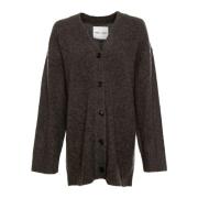 Oversized Vest met V-hals Samsøe Samsøe , Gray , Dames