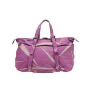 Pre-owned Leather handbags Bottega Veneta Vintage , Purple , Dames