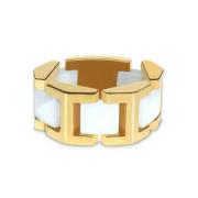 Pre-owned Metal rings Versace Pre-owned , Yellow , Dames