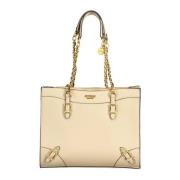 Beige Schoudertas met Ritssluiting Guess , Beige , Dames