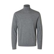 Heren Hoge Hals Lange Mouw Trui Selected Homme , Gray , Heren