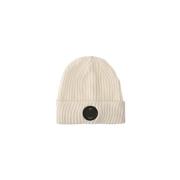 Merino Wool Lens Beanie - Wit C.p. Company , Beige , Unisex