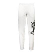 Sportieve witte herenbroek met elastische taille Cavalli Class , White...