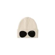 Merino Wool Goggle Beanie - Wit C.p. Company , Beige , Unisex