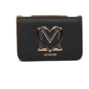 Schoudertas met verborgen sluiting Love Moschino , Black , Dames