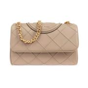 Diamantgestikte leren schoudertas Tory Burch , Beige , Dames