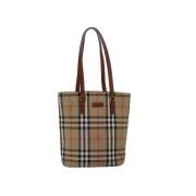 Pre-owned Canvas shoulder-bags Burberry Vintage , Beige , Dames