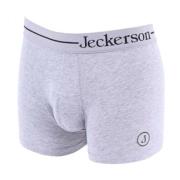 Stretch boxershorts met bedrukt logo Jeckerson , Gray , Heren