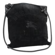 Pre-owned Suede shoulder-bags Burberry Vintage , Black , Dames