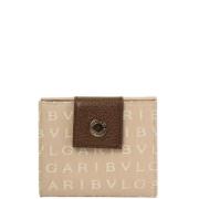 Pre-owned Canvas wallets Bvlgari Vintage , White , Dames