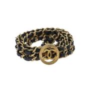 Pre-owned Leather belts Chanel Vintage , Black , Dames