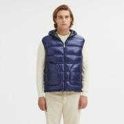 Omkeerbaar gewatteerd vest met capuchon Centogrammi , Blue , Heren