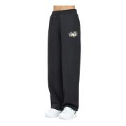 Sportieve Zwarte Gebreide Broek Puma , Black , Dames