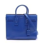 Pre-owned Leather handbags Saint Laurent Vintage , Blue , Dames