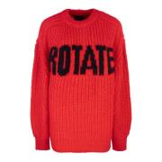 Gebreide Logo Trui Rood Rotate Birger Christensen , Red , Dames