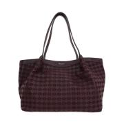 Bordeaux Tote Tas met Gouden Hardware Serapian , Brown , Dames