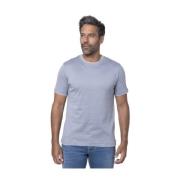 Blauw T-shirt met Grijze Inzetstukken Eleventy , Gray , Heren