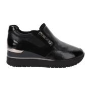 Leren Dames Sneakers Comfort Stijl Cinzia Soft , Black , Dames