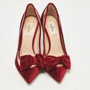 Pre-owned Velvet heels Valentino Vintage , Red , Dames