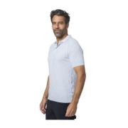 Lichtblauwe Polo met Geometrisch Patroon Gran Sasso , Blue , Heren