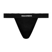 Zwart Logo Print Ondergoed Dsquared2 , Black , Dames