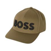 Katoenen Baseballpet met gebogen klep Hugo Boss , Green , Unisex