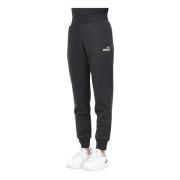 Sportieve Glitter Logo Zwarte Broek Puma , Black , Dames