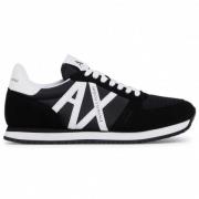 Zwarte en witte canvas sneakers Armani Exchange , Black , Heren