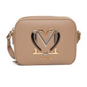 Verstelbare Schouderband Kleine Tas Love Moschino , Beige , Dames