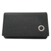 Pre-owned Leather key-holders Bvlgari Vintage , Black , Heren