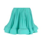 Groene Gerimpelde Rok Lanvin , Green , Dames