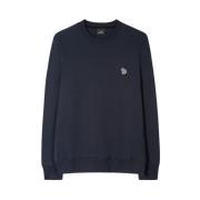 Handgemaakte Katoenen Logo Patch Sweatshirt PS By Paul Smith , Blue , ...