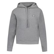 Vos Hoofd Patch Hoodie Grijs Melange Maison Kitsuné , Gray , Heren