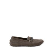 Suede Jewel Moccasins Brunello Cucinelli , Gray , Dames